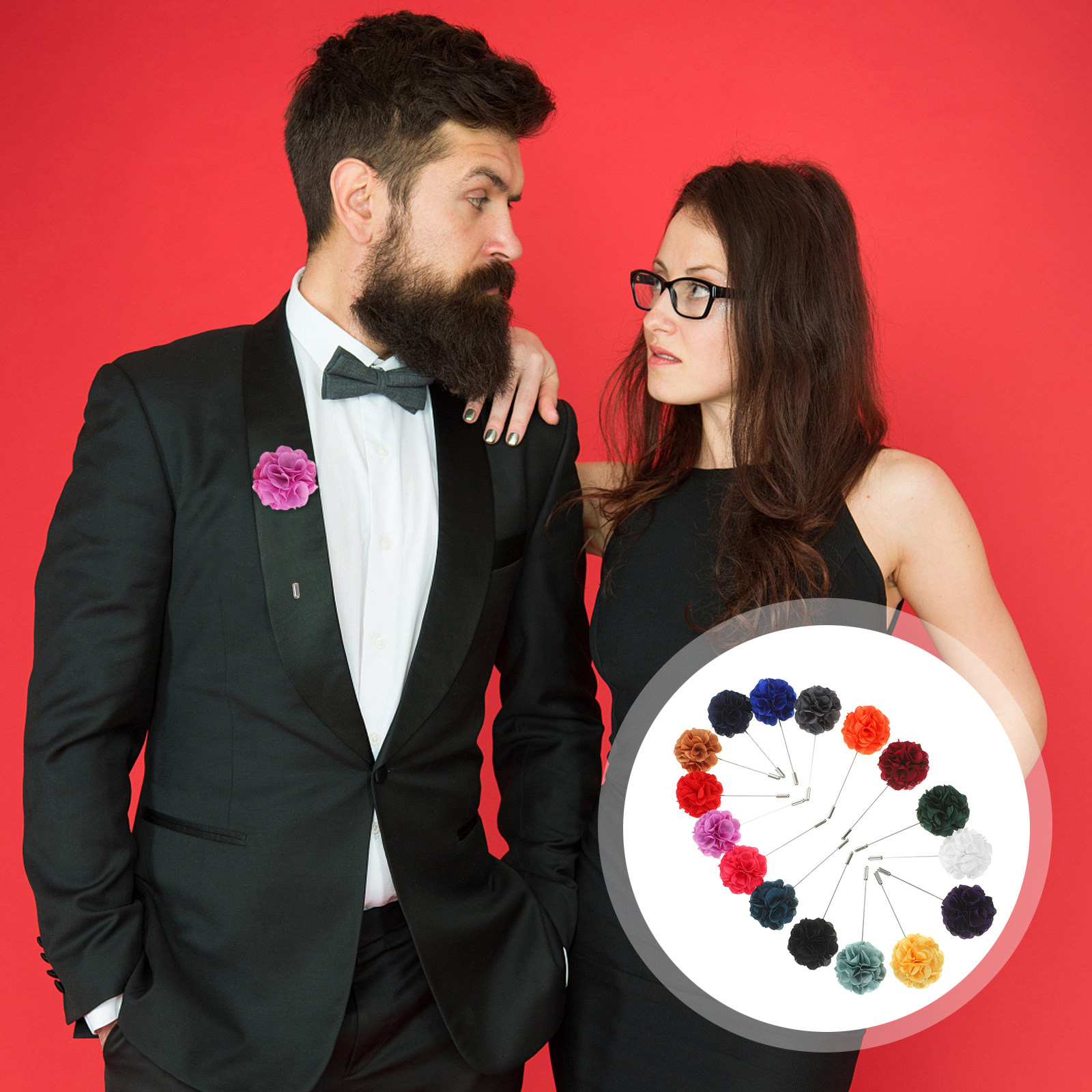 Men Formal Wear Clothes - 16Pcs Elegant Men Lapel Pin Flower