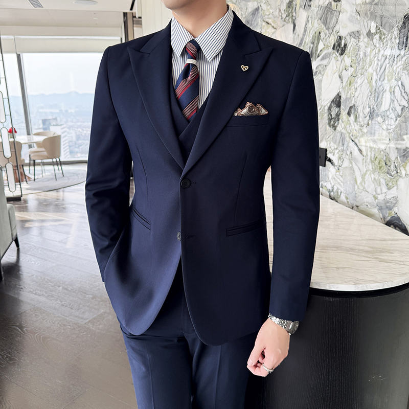 Men's suit three-piece busines - đánh giá và giá Men Formal Wear Top