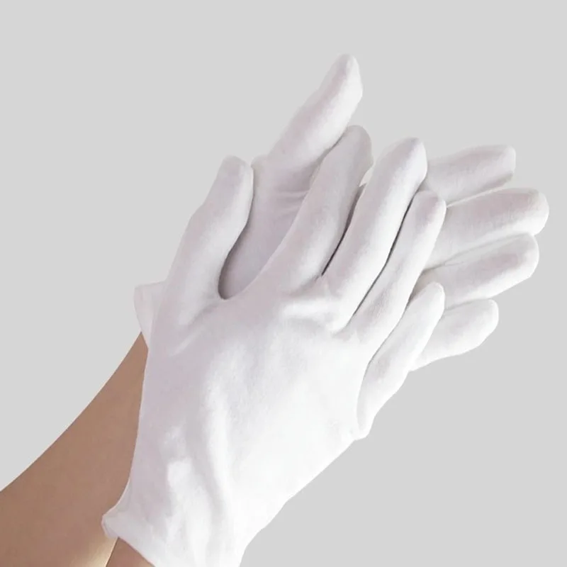 1pair White Cotton Gloves Men  - đánh giá và giá Formal Wear Gloves Men