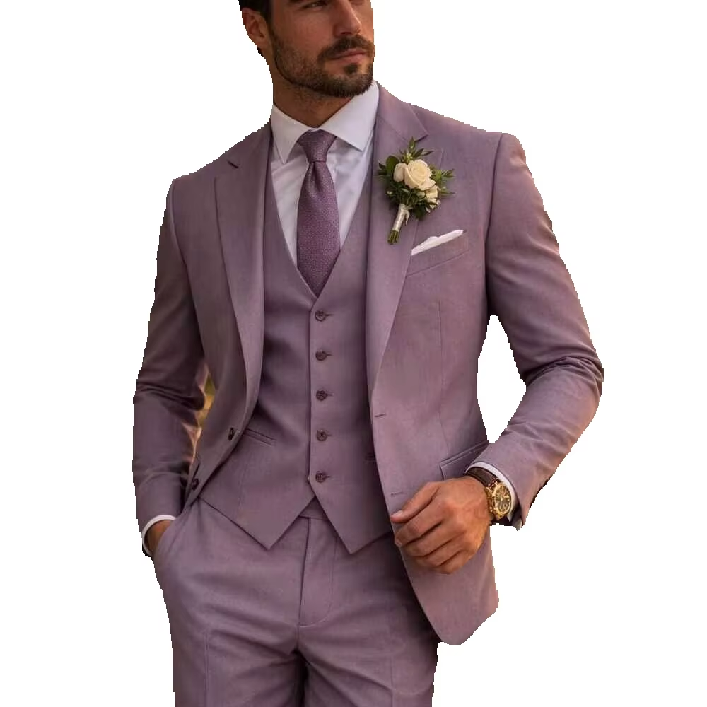 Lavender 3 Piece Men's Suit Li - đánh giá và giá Men Formal Wear With Blazer