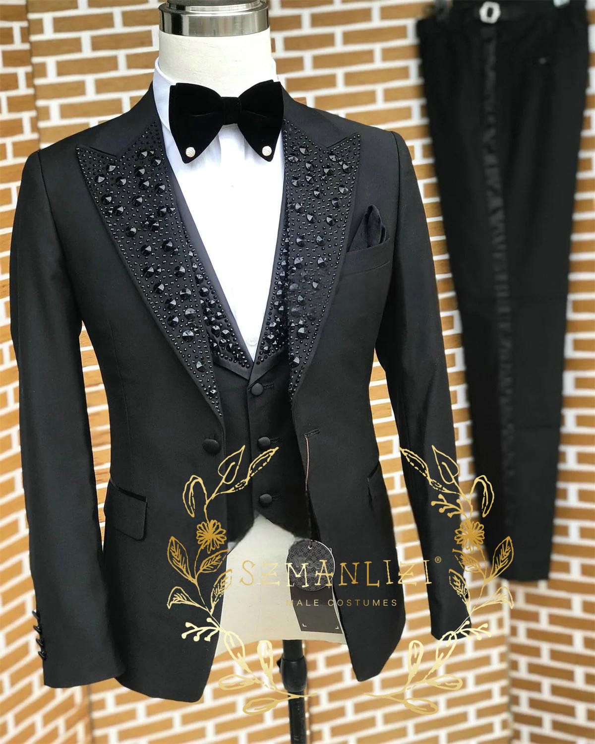 Black Men Suits Luxury Stone C - đánh giá và giá Men Formal Wear With Blazer