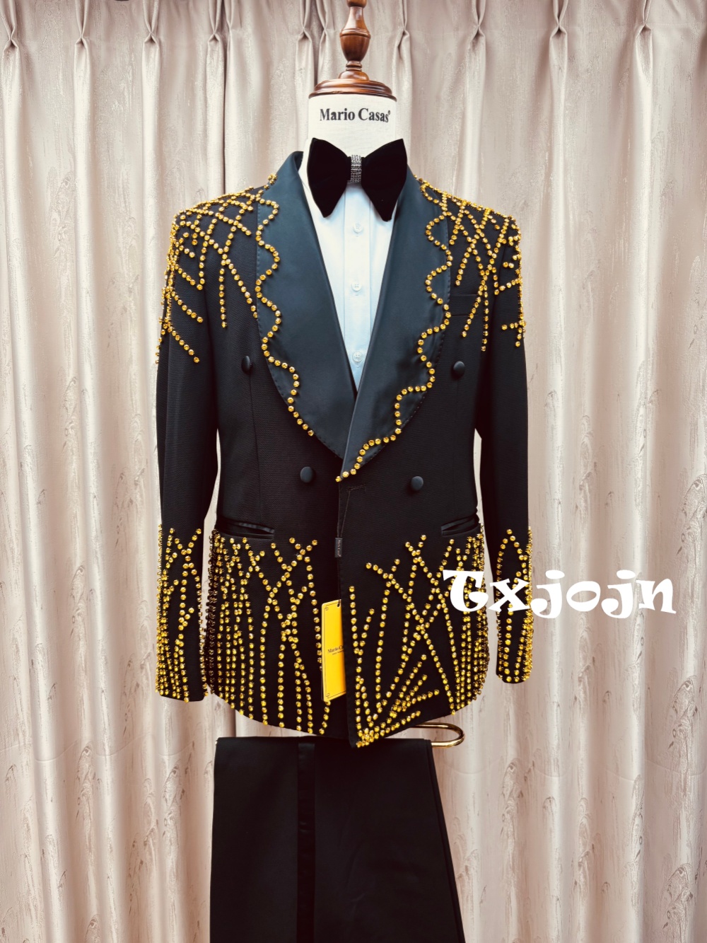 Man Exquisite Beaded Suit Set  - đánh giá và giá Men Formal Wear Clothes