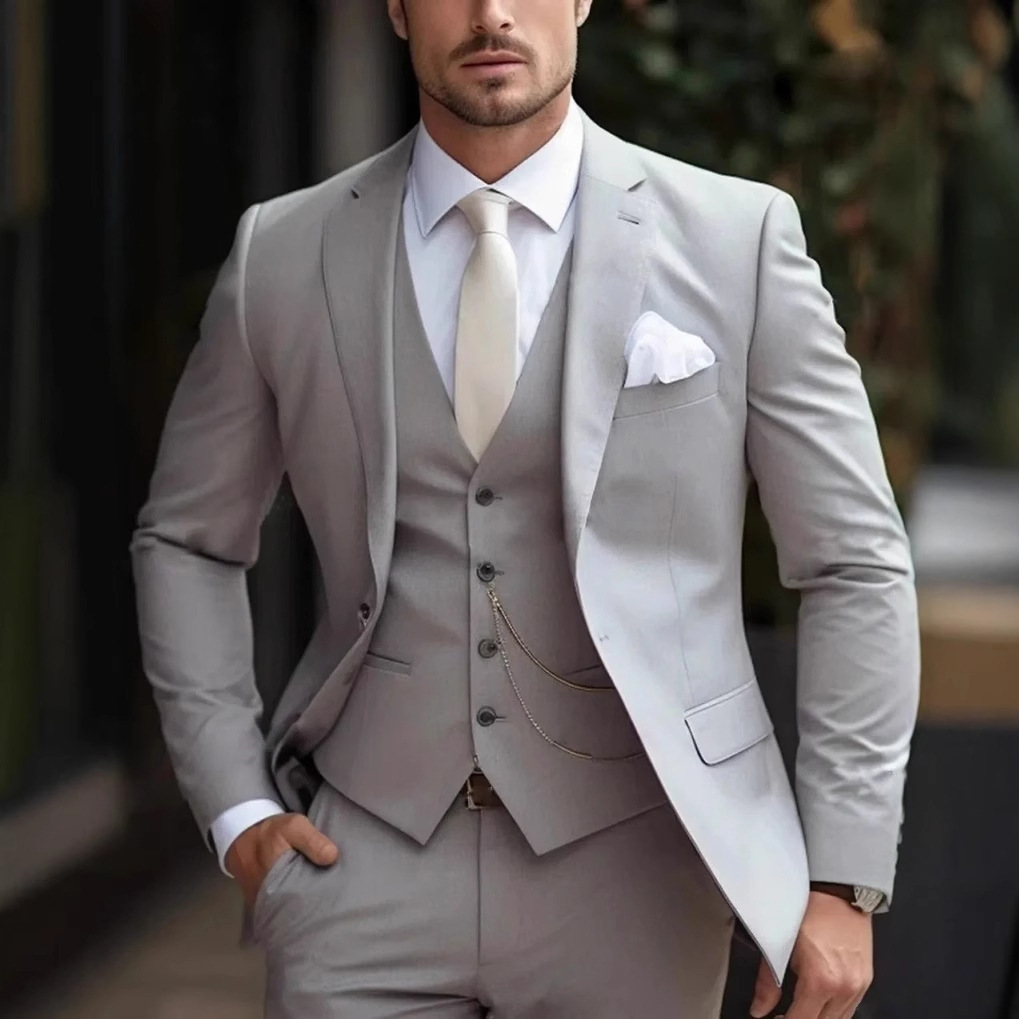 3 Pieces Pink Formal Men Suits - đánh giá và giá Men'S Formal Wear For Reception