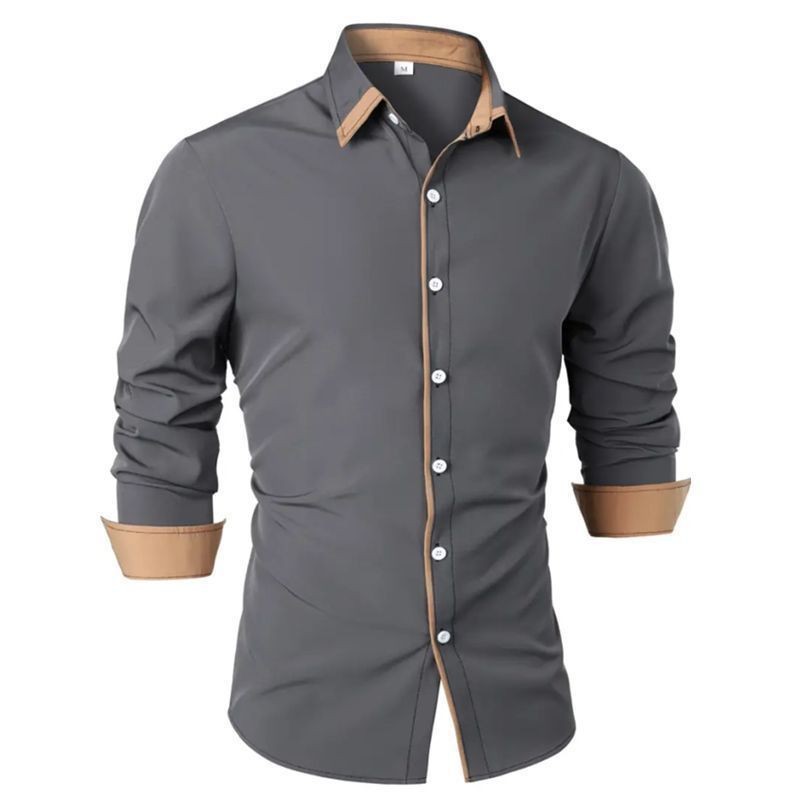 New European Mens Shirt Slim F - đánh giá và giá Men Formal Wear Top