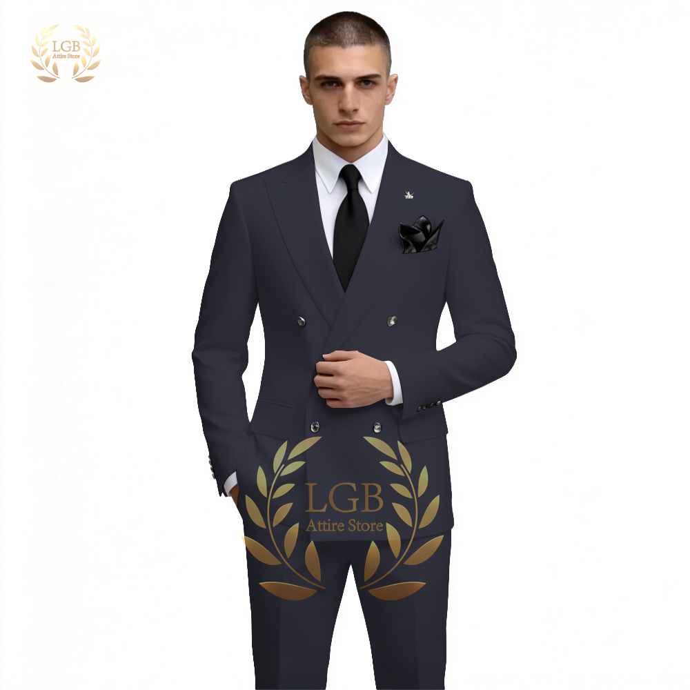 Men's White Double Breasted Su - đánh giá và giá Men Formal Wear With Blazer