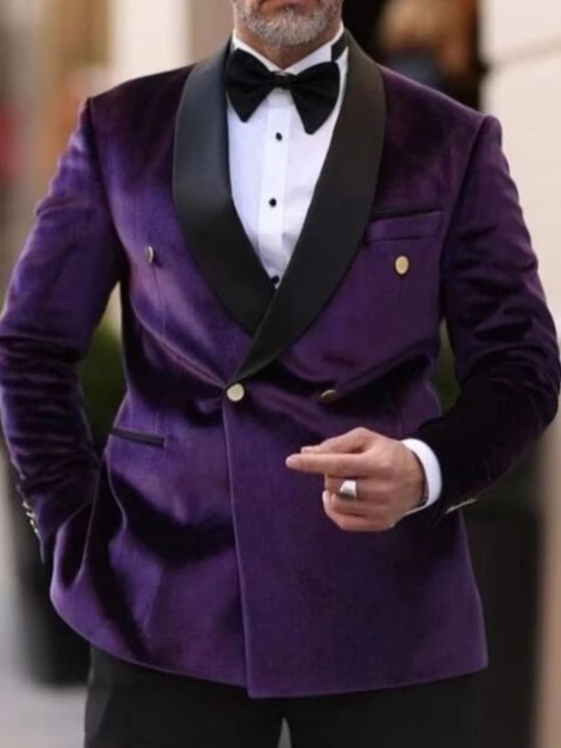 XS-6XL Velvet Wedding Men Suit - đánh giá và giá Men Formal Wear Top