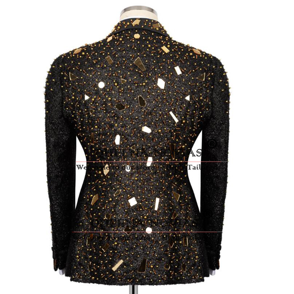 Sparkly Crystals Beading Suit  - đánh giá và giá Men'S Formal Wear For Reception