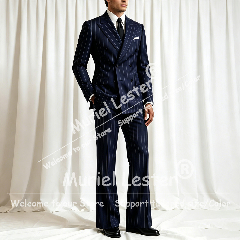Elegant Stripes Suit Men 2 Pie - đánh giá và giá Men Formal Wear With Blazer