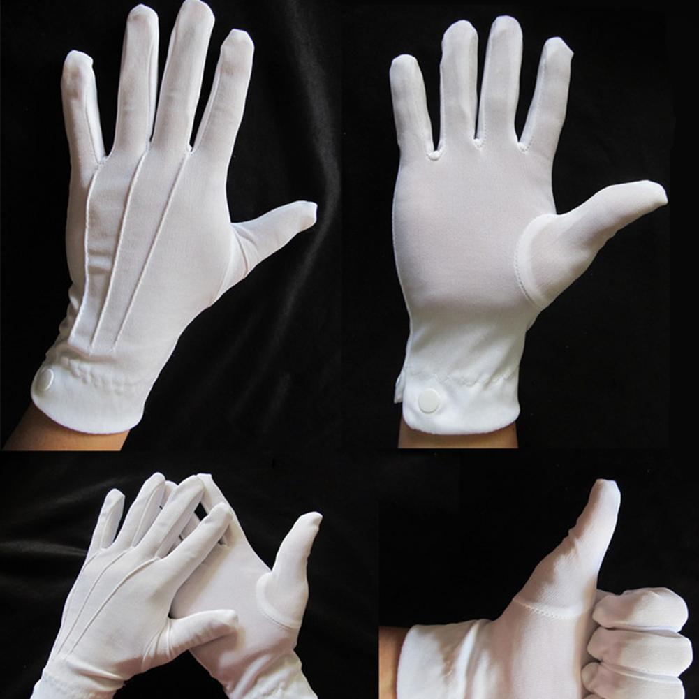 1 Pair White Cotton Gloves Adu - đánh giá và giá Formal Wear Gloves Men